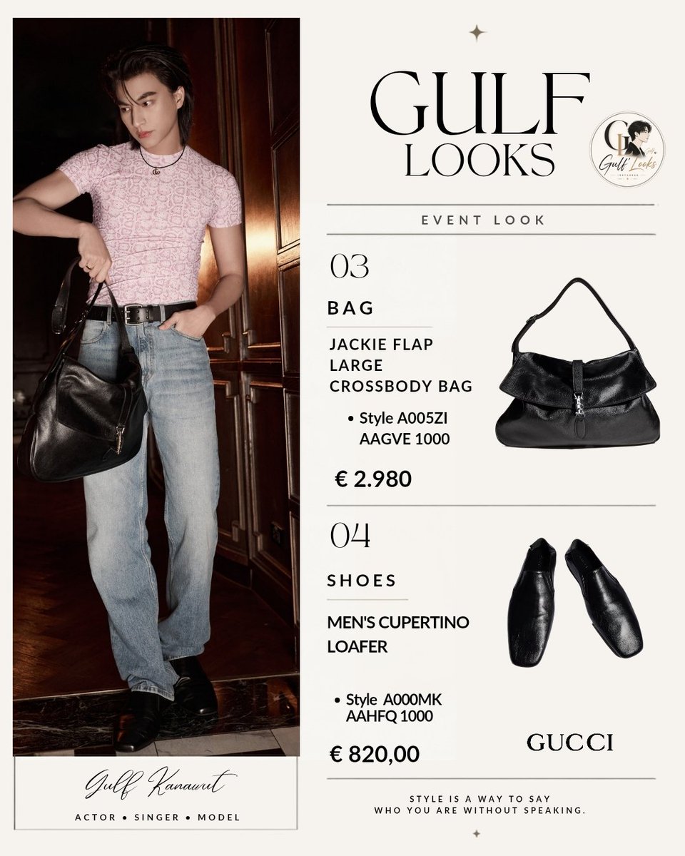 GulfsLooks's tweet photo. 🤍 19 August 2026 🤍

⚽️ 𝑮𝑼𝑳𝑭 𝑳𝑶𝑶𝑲𝑺 ⚽️

Well what can we say when
we see the double GG matching
together? It's always success.

#gulfkanawut
#gucci 
#GulfLooks
#CoccaGKFBItalyxGulfLooks

♡ Supporting Gulf
from Italy 🇮🇹

@.CoccaGkFBItaly 
@.gulflooks ♡ https://t.co/k56NIozDNj