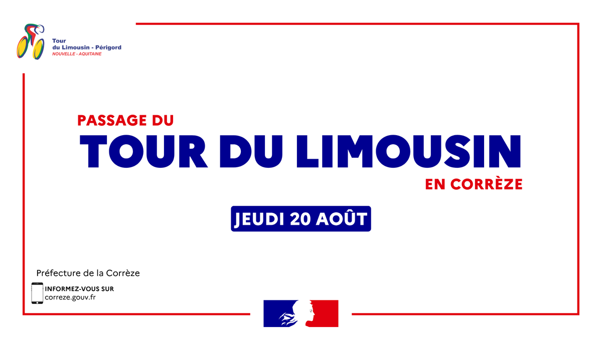 Image de Préfet de la Corrèze - #TourDuLimousin2026 | 🚴 Demain, le Tour du Limousin traversera la #Corrèze.

Passage de la caravane