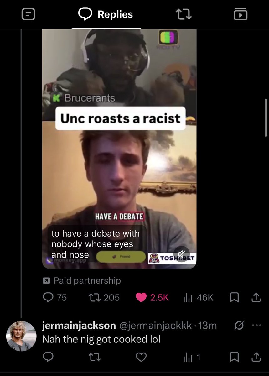 purppikkl's tweet photo. @jermainjackkk @thelmaoclips Turns out you have a history of commenting in this video cuz you can’t accept that the dude in the bottom got fried. Seriously man get a job. Maybe some kids and a wife. Be racist if you want but just keep it to yourself cuz one day, you comment on the wrong video and your doxxed https://t.co/WWqkm3dhWn