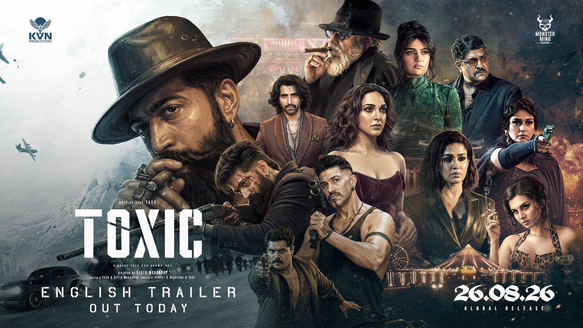 Jayesoorya's tweet photo. #Toxic English Trailer will Out Today 🔥

In India at 8:30 PM 

#ToxicTheMovie #ToxicOn26thAug https://t.co/yDdt4zpoN6