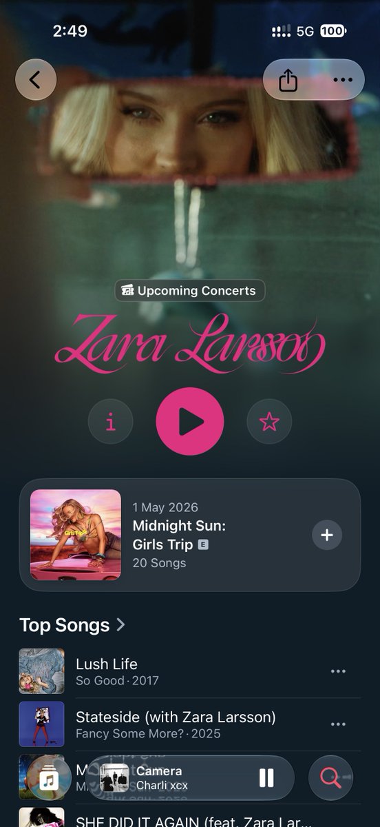 OutofGalaxyy's tweet photo. The custom artist name fonts in iOS 27 Apple Music are absolutely magical omg https://t.co/OxIu9kfuQL