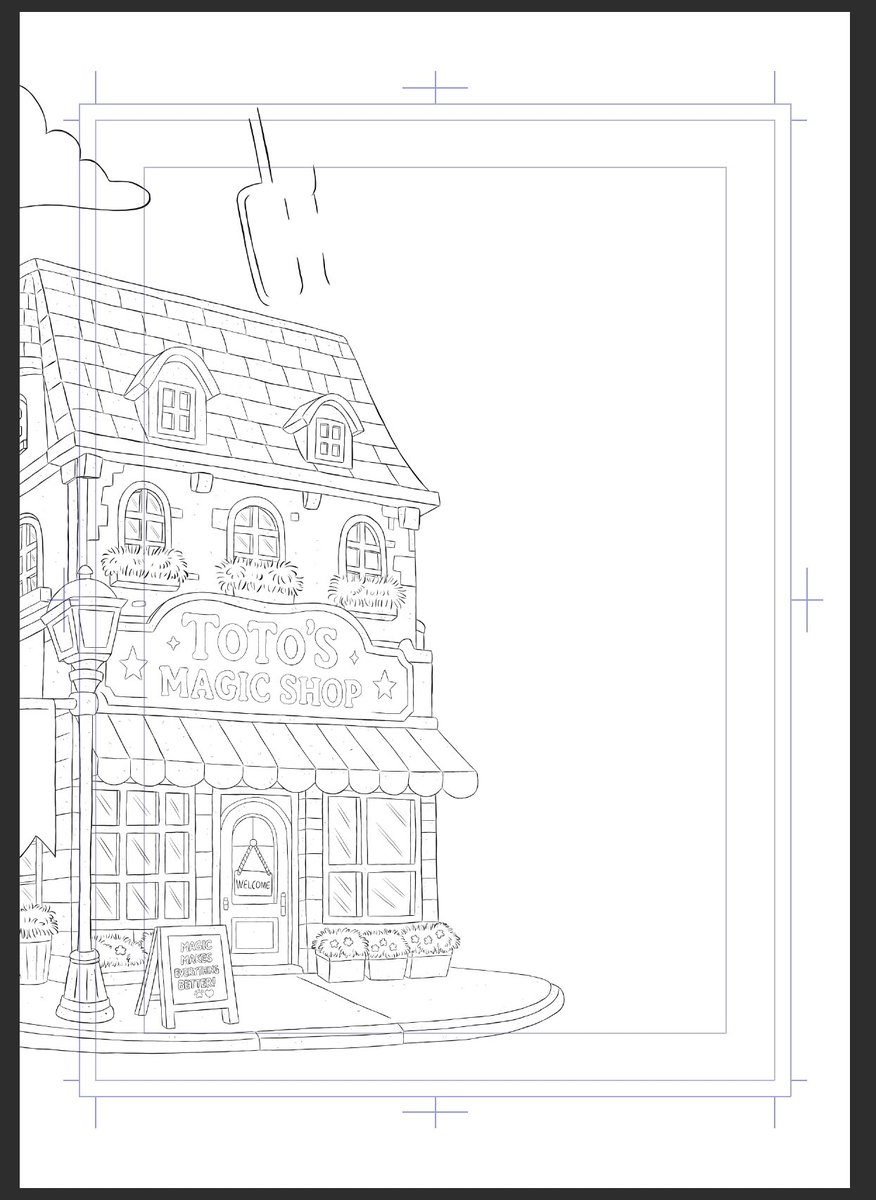 orkeyart's tweet photo. First look at the new cover for 'Pure Heart' — rough layout in Clip Studio Paint. Toto's Magic Shop, the three main characters, the drone overhead. The world is taking shape one sketch at a time.
#PureHeart #BlackyComic #WIP https://t.co/ppoNl3P94y