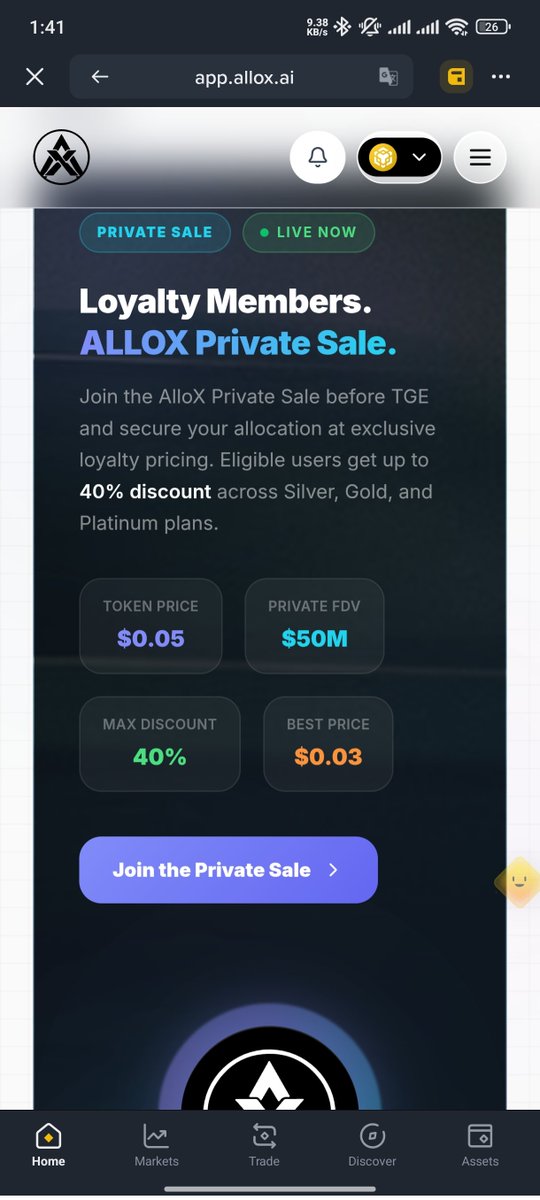 Sabujroy611's tweet photo. Great team &amp; great support 
Big are coming soon
Stay tune here friend 
@alloxdotai 

Also you can join allox private sale !
Minimum buy 10$
Token price 0.05$
Best price 0.03$ https://t.co/NOIlm86GhK