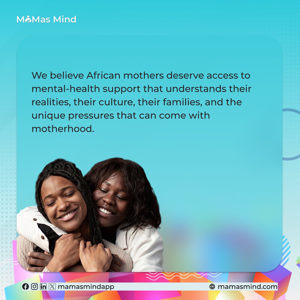 mamasmindapp's tweet photo. Mamas Mind exists because too many mothers are struggling silently and being told that their pain is simply “part of motherhood.”
We want to change that conversation.
Motherhood should not mean losing yourself in silence.
Send a dm to start your healing journey today https://t.co/QETigZ0c3B