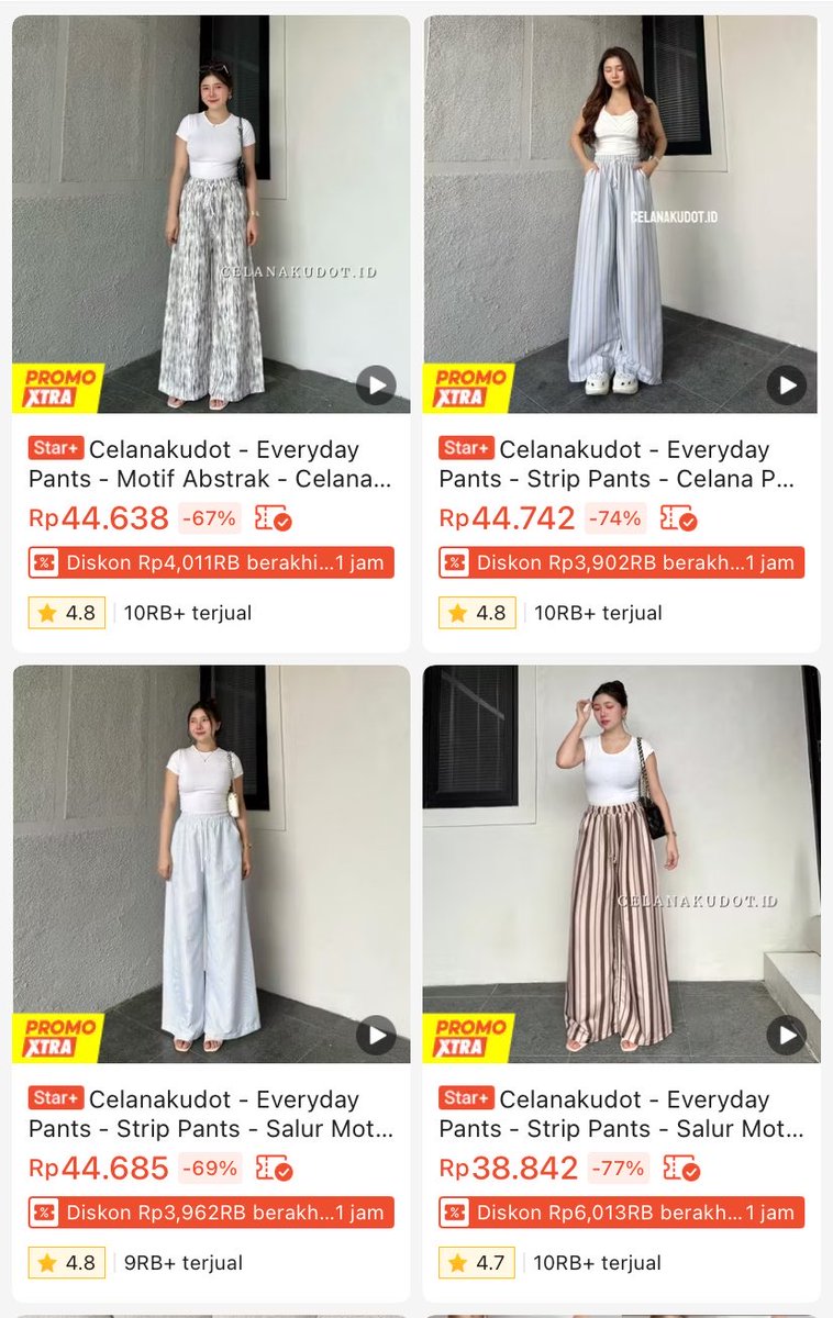 kyeovnyy's tweet photo. IN THIS ECONOMY ‼️ Celana kulot buat nongki, jalan jalan cuma seharga 50K?!? 😱 GA SALAH NIH… https://t.co/jw79oLkzYl