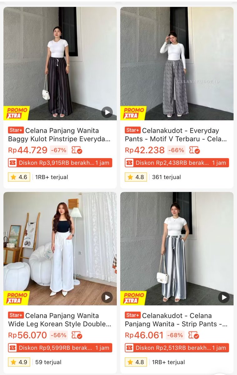 kyeovnyy's tweet photo. IN THIS ECONOMY ‼️ Celana kulot buat nongki, jalan jalan cuma seharga 50K?!? 😱 GA SALAH NIH… https://t.co/jw79oLkzYl