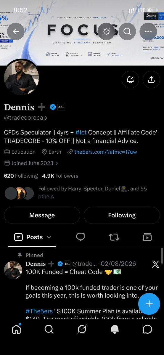 Web3Typer's tweet photo. @tradecorecap @the5erstrading @the5ersnigeria @The5ersFutures @Idanpipp @Ghost_Fx10 @Yunusa_Forex @FLARE__FX https://t.co/dkUY3TsBJ8
