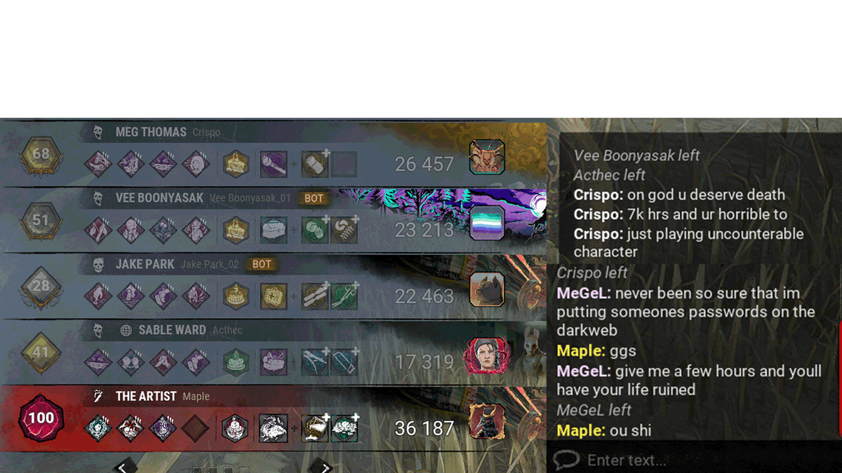 MapleDBD's tweet photo. DBD is in fact this serious btw https://t.co/NDiyuYuaaG