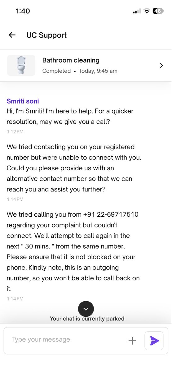 AARYANKS98's tweet photo. Worst experience from @urbancompany_UC 

Booked for bathroom cleaning, they broke the jet spray pipe and asked me to check with support. The support guys are too busy to talk. 
They are just making non sense excuses https://t.co/j6HpJQpjuA