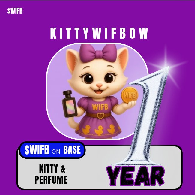Ox_Immapro's tweet photo. There’s a meme coin with a surprisingly serious side quest:

Turning perfume into token utility. 🐱🎀

Meet @WIFBonBase  ($WIFB).

Built on Base, KittyWifBow isn’t trying to be “just another meme token.” It’s building a weirdly interesting loop where fragrance, community, NFTs, bots, staking and deflationary mechanics all connect.

You buy the fragrance → part of the ecosystem contributes to burns → supply gets reduced → the community keeps building.

And yes… you can literally smell what you’re holding. 😂

The project has already built:
→ Real-world fragrance & self-care products

→ NFT collection with upgrade mechanics

→ Staking through the “Purr-fume Accumulation Phase”

→ Monthly Burnathons

→ Telegram bots & @base /Token Forge utilities

What I find most interesting is the mindset.

A small team is actually trying to turn a meme into a real brand with physical products and onchain utility, instead of relying entirely on hype.

And their Year Two direction is basically:

🔸Build more
🔸Create more
🔸Burn more
🔸Impact more. 🐱🔥

Crypto has seen meme coins with dogs, frogs and… basically every animal imaginable.

But a cat with a bow that sells perfume and burns tokens?

Now that is a meme I can understand. 

KittyWifBow $WIFB — where the meme meets the real world.