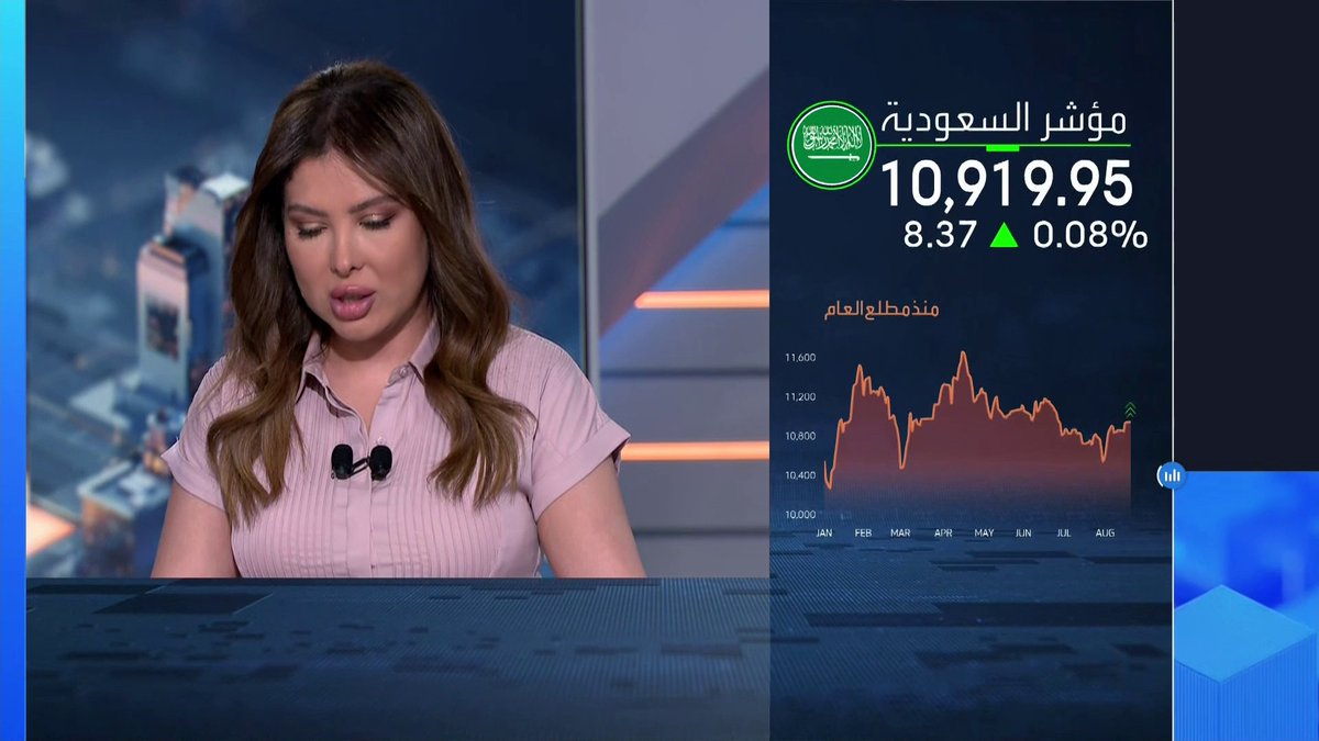 ارتفاع طفيف لمؤشر سوق الأسهم السعودية بعد عودة التداولات بسبب توقفها مؤقتا لخلل فني طارئ. حجم التداولات عند 618 مليون ريال. ارتفاعات على أسهم أرامكو السعودية وبترورابغ والبحري. سهم مرافق يتراجع 2% الأسواق العربية _Business 
