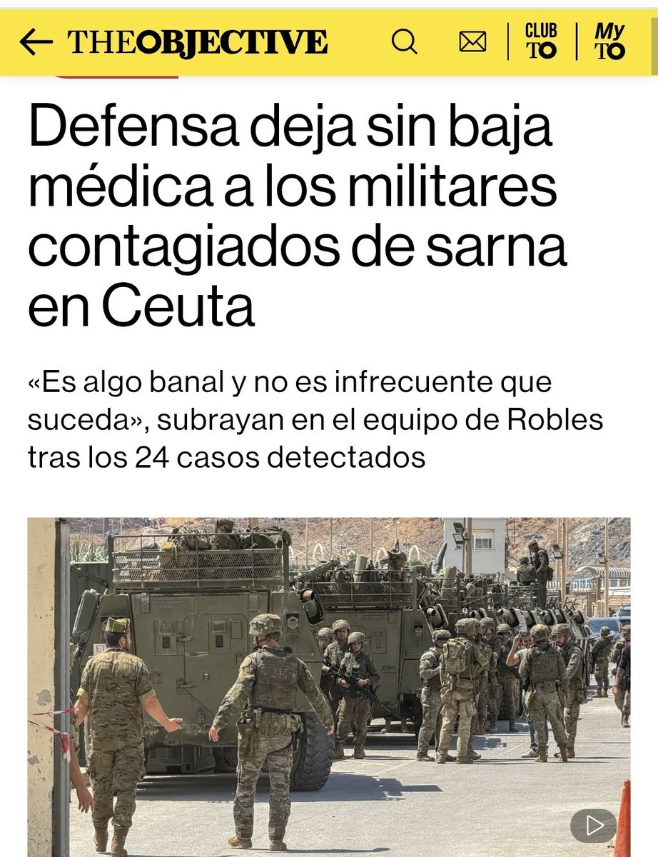 criaturina's tweet photo. LA SUMISIÓN ANTE MARRUECOS 
ESPAÑA BAJO ATAQUE
EL ASALTO A CEUTA
EL CAOS DE LA INMIGRACIÓN ILEGAL

😱😱 La "normalidad" socialista es exponer a los soldados a la sarna y dejarlos SIN DERECHO A BAJA.

Porque la sarna, ahora, es "banal". 

 https://t.co/vKGVR8o7nG https://t.co/MQub4eBr9D
