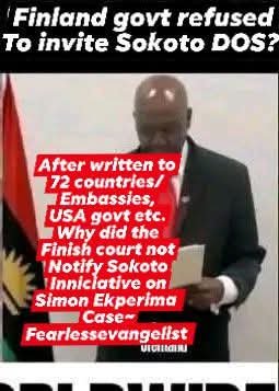 Chimechewom's tweet photo. After writing to 72 countries, why did Finland not notify them over Simon Ekperima case but they informed Mazi Chika Edoziem headed DOS?.
~ Fearlessevangelist https://t.co/51TTYfGvSW