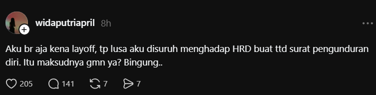 karirfess's tweet photo. buat adik2 yg misalnya ada di posisi kakak ini..

JANGAN MAU YA diminta ttd surat pengunduran diri https://t.co/BsD08Ezqis