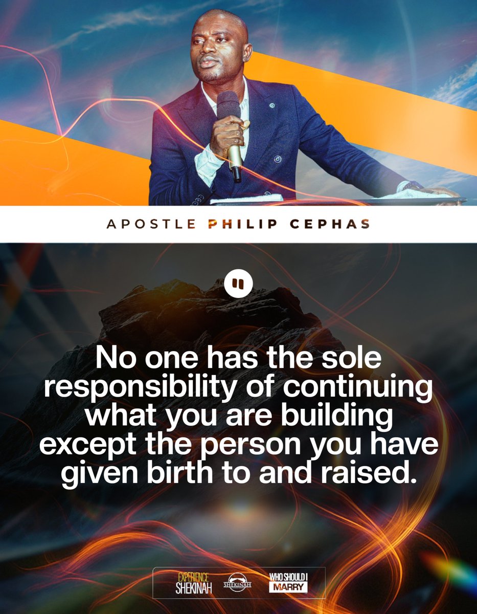 Apostlephilipc's tweet photo. WHO SHOULD I MARRY - THE SHEKINAH EXPERIENCE WITH APOSTLE PHILIP CEPHAS https://t.co/URPL2n5fVk