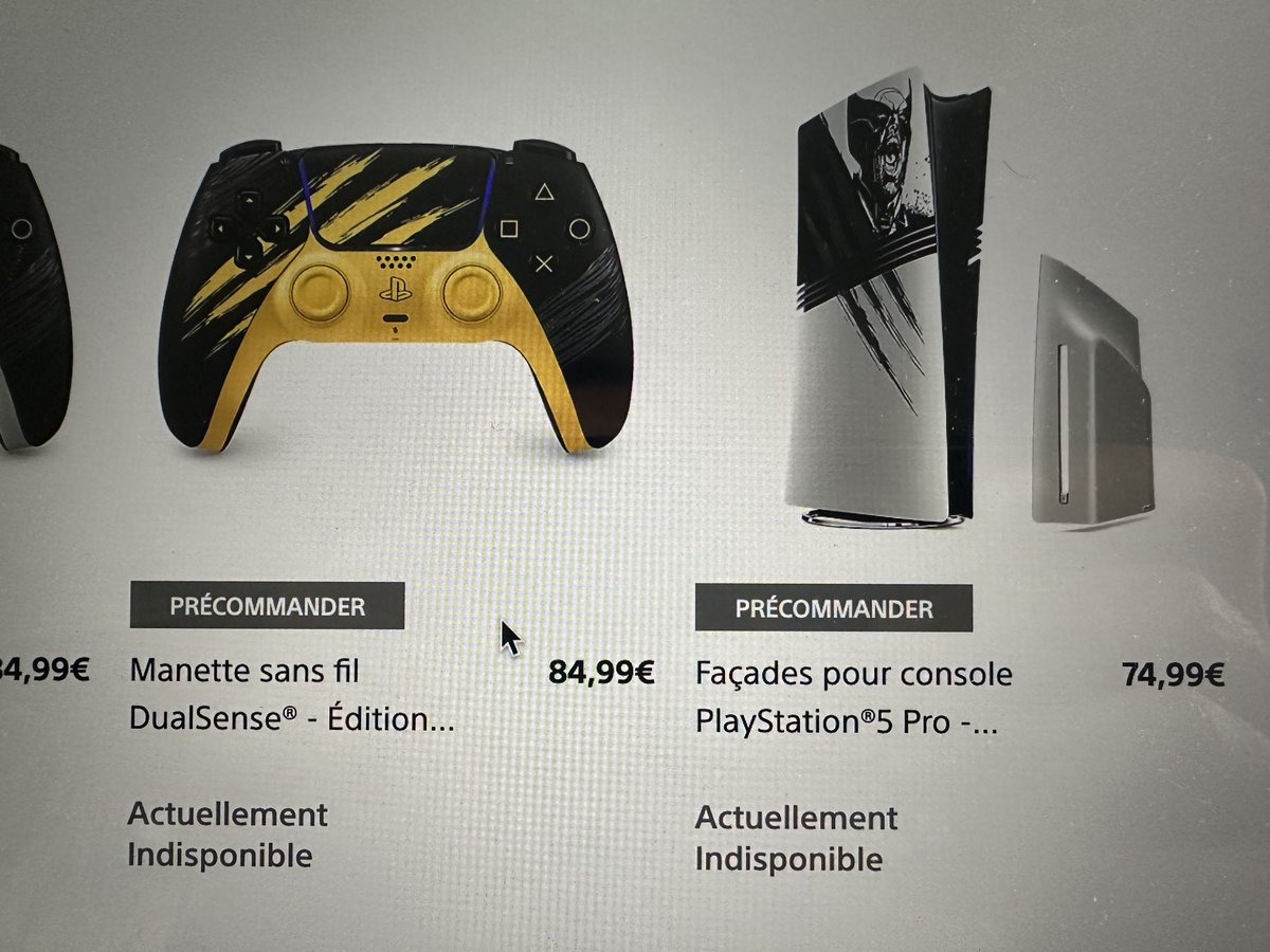 Boolasama's tweet photo. #Wolverine #Ps5 #Ps5Pro #Faceplates #DualSense
Le set complet exclusif à la Ps5 Pro couleur #Adamantium 👍🏽✅🌈
c’est pour Bibi! Un joyeux anniversaire à moi même 🤣
+ Une DualSense en Jaune pour la collection ou la revente… à voir…
Et vous? https://t.co/PH8E2E9Qys