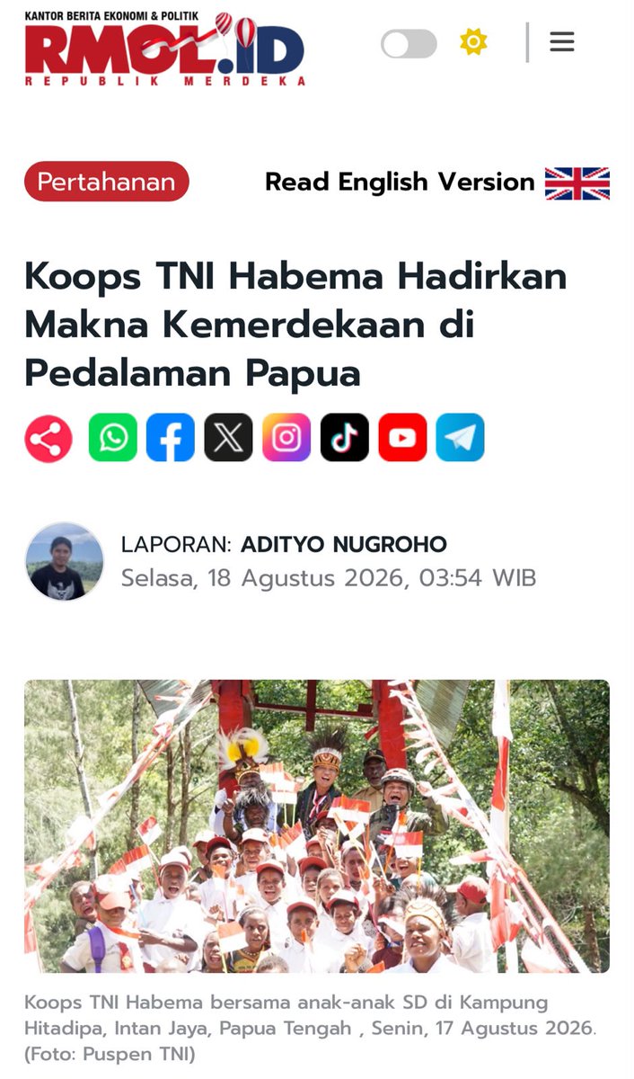 Jenjeen150's tweet photo. Benar, TNI ialah abdi sejati yang sigap meringankan beban kesulitan rakyat dengan tulus.

CEPAT SIGAP HADIR https://t.co/56jtgsCj5K