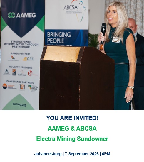 AusChamberSA's tweet photo. ABCSA, in collaboration with AAMEG, are pleased to invite you to our Cocktails &amp; Canapés Event. It will be taking place at the Johannesburg Country Club on the 7th September 2026. To register, please click on the following link: Tickets for AAMEG &amp; ABCSA Electra Mining Sundowner https://t.co/cQmY21PxuY