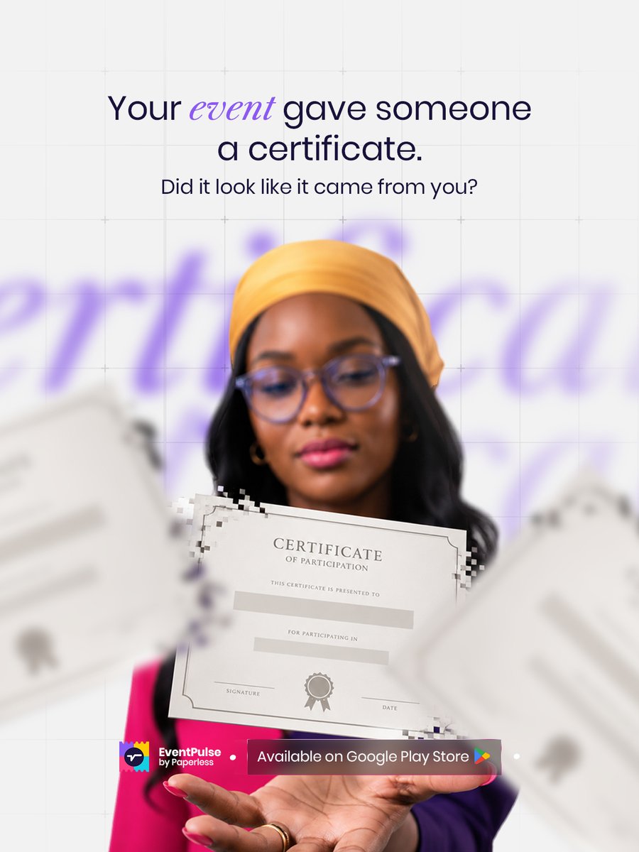 eventpulse_'s tweet photo. Your certificate should look like your brand, not a template.
EventPulse certificate upgrade is live. https://t.co/hlaswAxkU2
#EventPulse https://t.co/4FcOt6b8iv