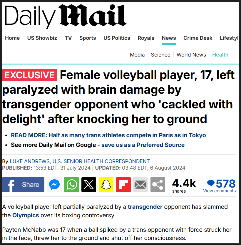DebbieJ57643's tweet photo. @BiasedHouston @tallRevere THIS is the issue.   Biological MALES pose a physical threat to biological females in every sport.  There are no "trans" players anywhere, just MEN who want to play against women, and Kanter is pointing out the pure absurdity of that proposition. https://t.co/VTvAzFghxn