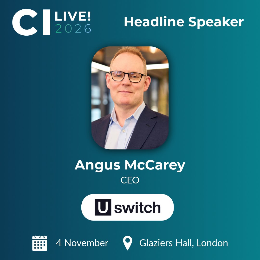 CornwallInsight's tweet photo. We’re excited to announce our next guest speaker for CI Live 2026, a leading voice on the role of consumer behaviour in accelerating the clean energy transition. 
 
 Joining us is: Angus McCarey, CEO of @UswitchUK  

Angus leads Uswitch, part of RVU, as it evolves from a trusted energy switching service into a driving force for mass-market energy behaviour change. He has previously held senior roles at eBay, Capital One, Graze and Bain & Company, and co-founded Hive Learning. A strong advocate for affordability as the linchpin of Clean Power 2030, he brings a consumer-led perspective to the energy industry.

CI Live returns to Glaziers Hall, London on 4 November 2026, bringing together senior leaders from across the energy sector for a day of market-leading insight, high-level debate and networking.

Early-bird pricing is already live on every ticket until 11 September.

Reserve your place today: https://t.co/8HGDKNffhk