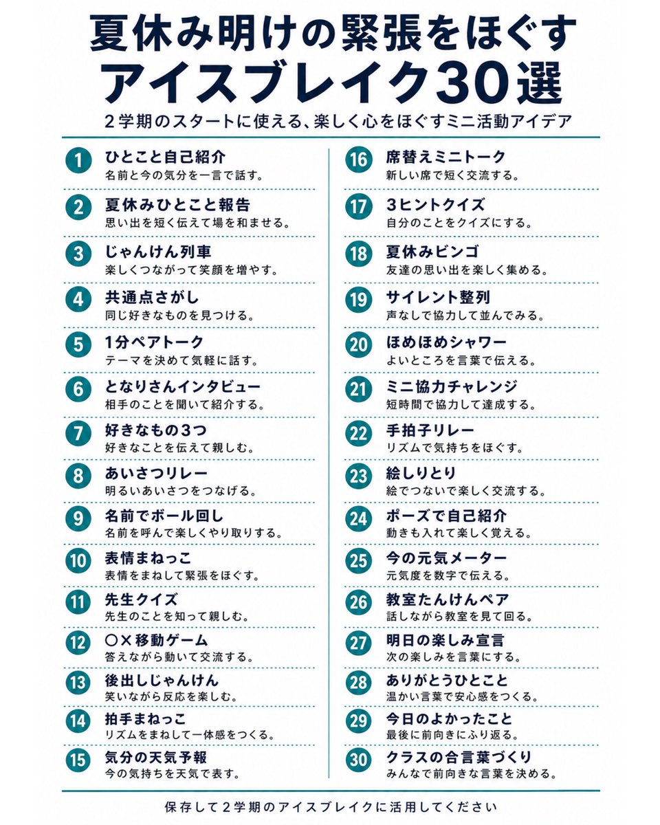 Root_teacher_'s tweet photo. ２学期の学級開きにご活用ください！ https://t.co/DsdJbYbCOu