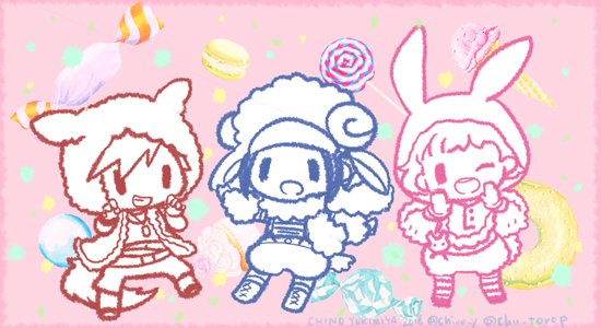 chino_y's tweet photo. 過去に描いたかのんくん見てもらっていいですか　ありがとう～ https://t.co/gHGds7bxGo