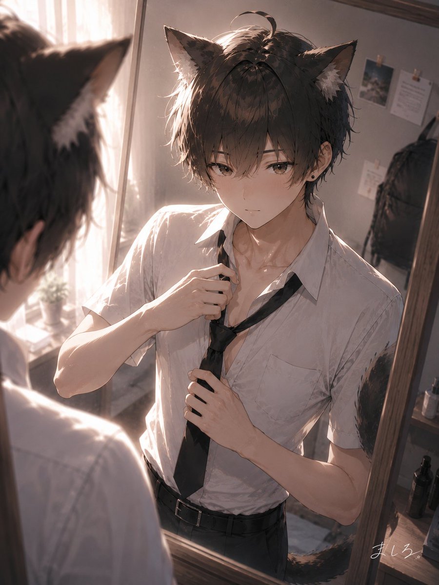 yurutanofficial's tweet photo. #Yurutan #AnimeArt #AIart #Catboy https://t.co/HlcSObebEH