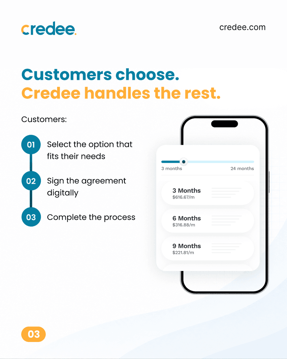 CredeeUk's tweet photo. Credee helps businesses give customers clear choices at checkout.
Customers can select the payment option, sign agreements digitally, and complete the process, while Credee handles secure processing and automated billing.
#Credee #CredeePaymentPlan #CheckoutExperience https://t.co/4gmHb2wAdG