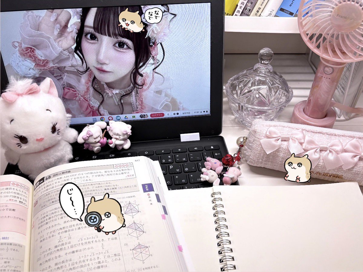 nya_n062's tweet photo. らこちゃんに見つめられながら…♡
 #キラ勉 #勉強垢 https://t.co/7jwDzFbCZu