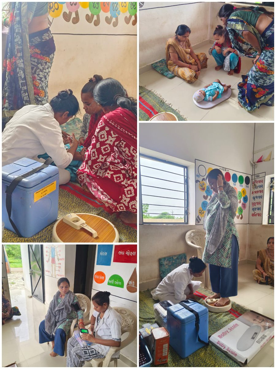 AAMsiludi's tweet photo. આજરોજ આયુષ્માન આરોગ્ય મંદિર સીલુડી ના ઘોડા ગામ માં મમતા દિવસ ની ઉજવણી કરવામાં આવી તેમાં ANC ની તપાસ તેમજ બાળકો નું vaccination કરવાની કામગીરી કરવામાં આવી.
AAM સીલુડી 
PHC કોંઢ https://t.co/rQd4n1hggZ