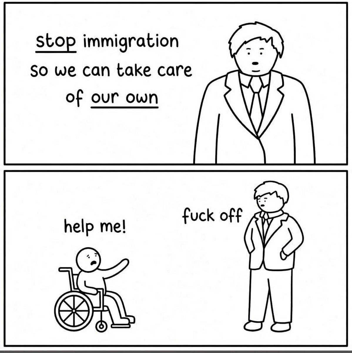 Paul_Kearns01's tweet photo. @reformparty_uk I wonder how many disabled Reform voters still believe that Farage & his corrupt £millionaire MPs & backers are 'fighting on your side against The Establishment'?
If you do may I suggest you take a very long hard look at yourself in the mirror.
#ReformFascists https://t.co/Jb28tU4fDw