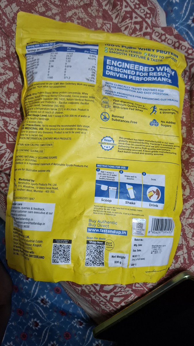 Dio58204048's tweet photo. Delivered a product expired since June 2026 by @Swiggy @SwiggyCares on Instamart (Order ID: [246097725199514]). Now support refuses to issue a refund or accept accountability. Consuming expired supplements is dangerous. Is consumer health a joke to you? @fssai_safefood https://t.co/VHp9da3nQ0