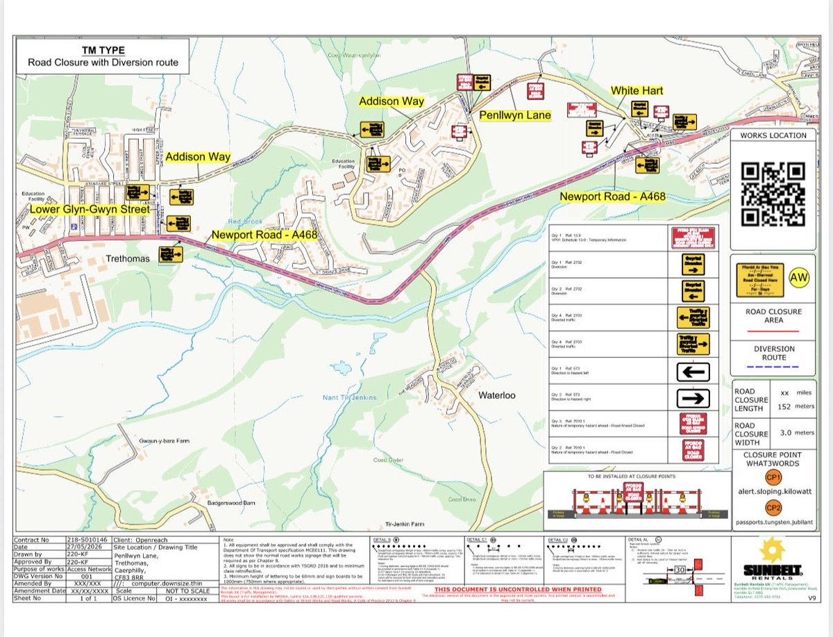 McConAmanda's tweet photo. 🚧 ROAD CLOSURE – PENLLWYN LANE, MACHEN 🚧

Please be aware that a section of Penllwyn Lane, Machen will be temporarily closed on:

📅 Wednesday 2 September 2026
⏰ 9:30am – 3:30pm

#MachenRudryWard #RoadClosure #TrafficUpdate #CaerphillyCBC https://t.co/PGWhorbtvq