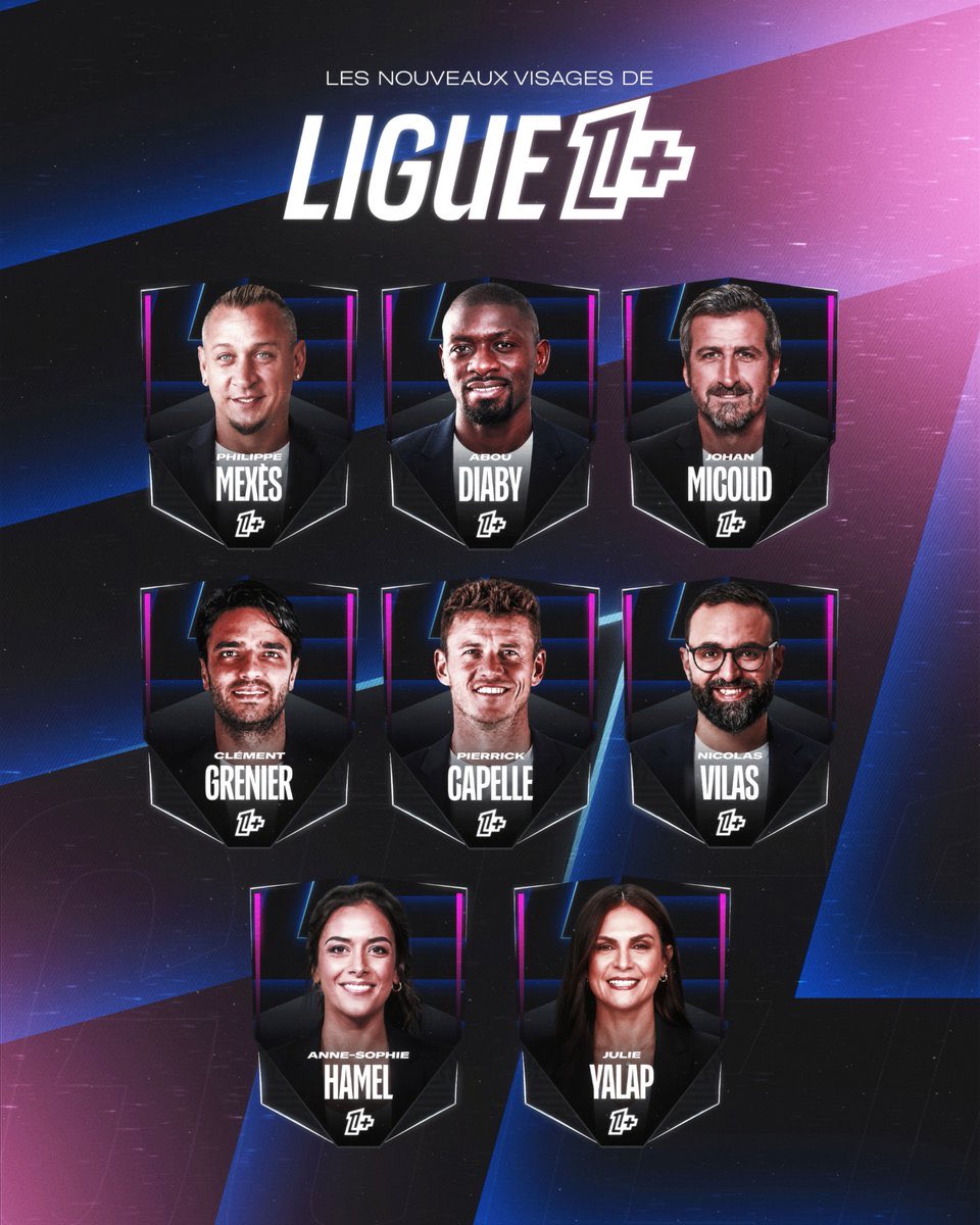 🚨🚨 LES NOUVEAUX VISAGES DE LIGUE 1+ 🇫🇷 CETTE SAISON 👇

▫️ Philippe MEX...