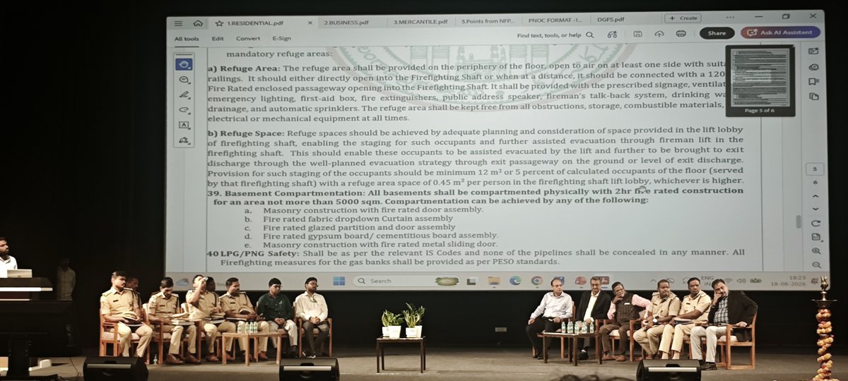 SimplifyingFire's tweet photo. From conventional fire safety to connected, intelligent systems. 🔥📡

At yesterday’s workshop on Simplified Provisional NOCs &amp; Adoption of New Technologies, Mr. Prasad Nishtala shared insights on how IoT sensors and intelligent monitoring can support smarter fire safety and NOC https://t.co/Hq75KO9dWq