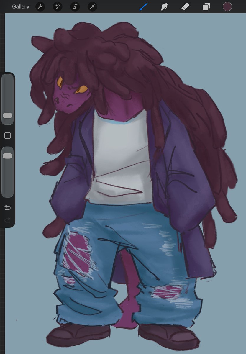spAce_0cto's tweet photo. wanted 2 update my snoozie design now with awesomesauce dreads #deltarune https://t.co/GXo7k564gH