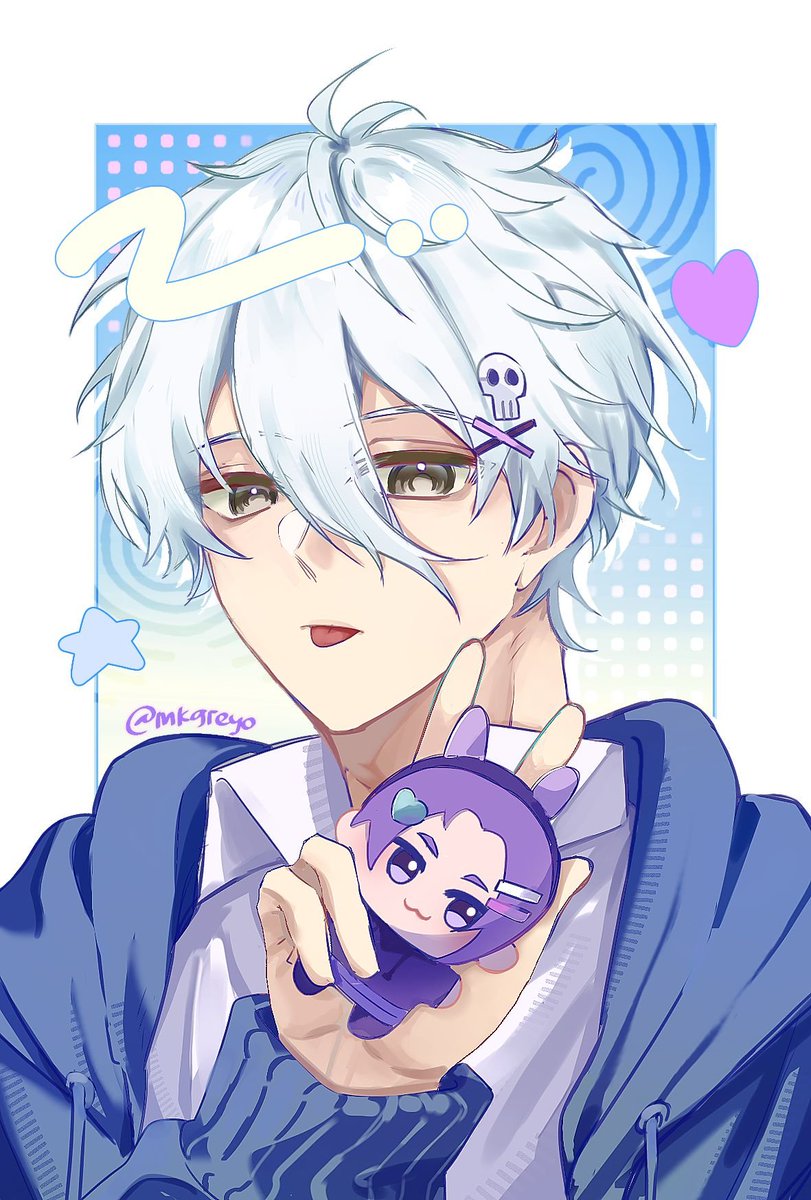 Mikagiz's tweet photo. My boy, Nagi!!!!! 🤍💜

Art by @/mkgreyo 
Commissioned by me https://t.co/SkFGQ36agx