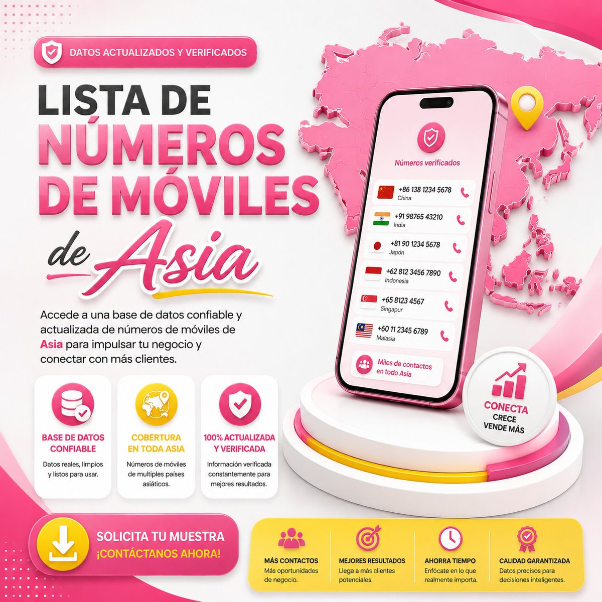 listadetelir's tweet photo. ¿Buscas una Lista de números de móviles de Asia?

Información organizada para investigación de mercado, prospección y estrategias de generación de leads.

📊 Datos organizados
🎯 Enfoque B2B
🌏 Mercado asiático
#NumerosAsia #LeadsAsia #BaseDeDatos #Prospeccion #MarketingDigital https://t.co/k3VIeDbtKf