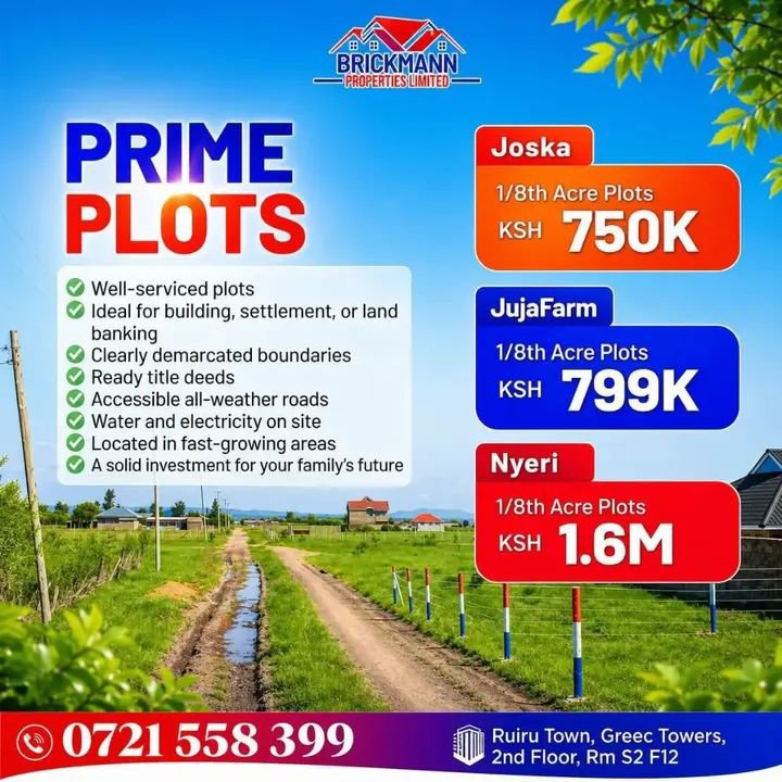 Harrywazza's tweet photo. Don’t just view the land in photos—come and step on it! 

See the location, inspect the neighbourhood, confirm the beacons and make your investment decision with confidence.

Call   0721 558 399

Pata Plot, Pata Title!

#BrickmannProperties  #YourExpertPropertyAdvisor https://t.co/kV9hMtBD4a