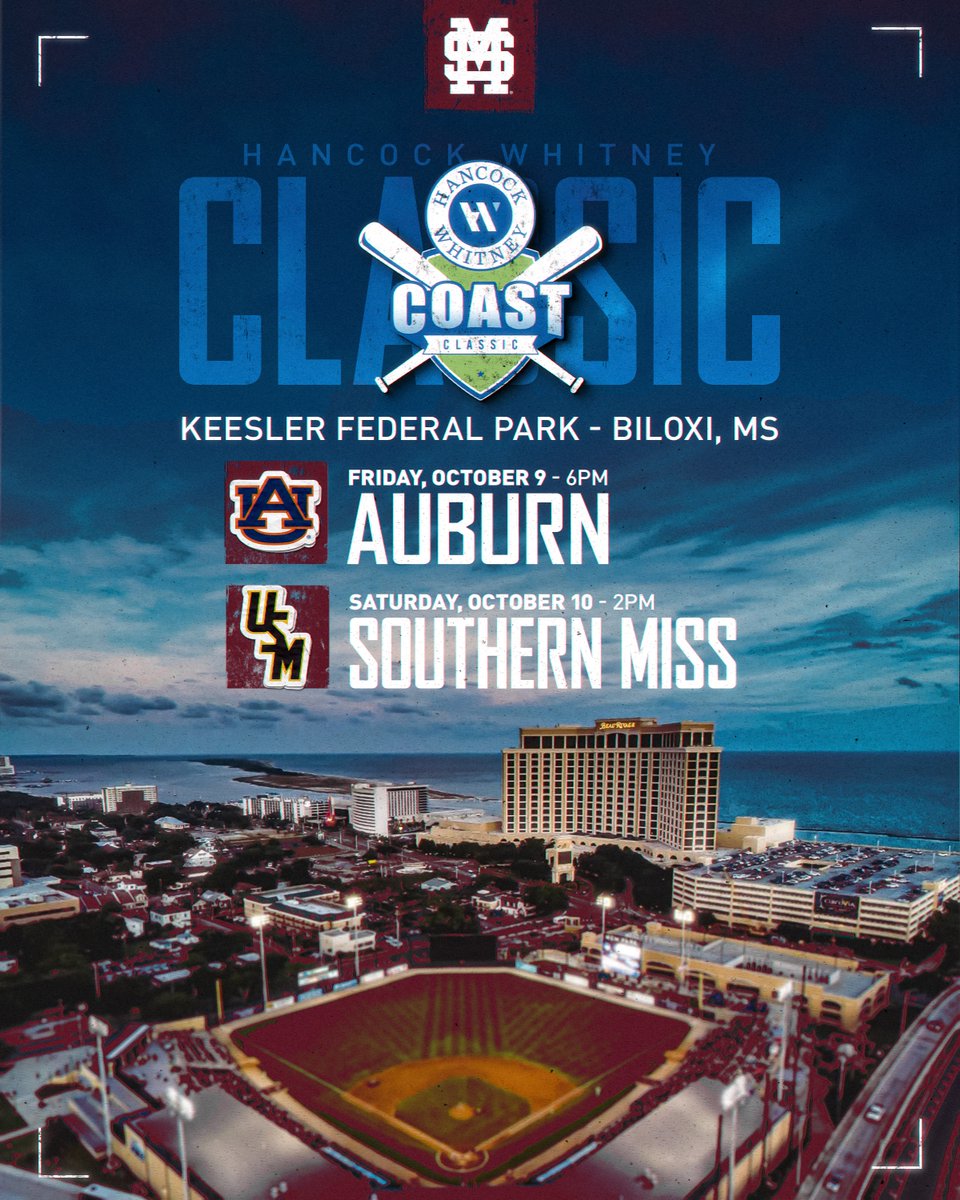 HailStateBB's tweet photo. 𝗙𝗮𝗹𝗹 𝗯𝗮𝗹𝗹 𝗼𝗻 𝘁𝗵𝗲 𝗰𝗼𝗮𝘀𝘁 🏖️

Auburn 🎟️:  https://t.co/UnuO6NywCr
USM 🎟️:  https://t.co/YJu942SlLM https://t.co/EEo8gncWZ5