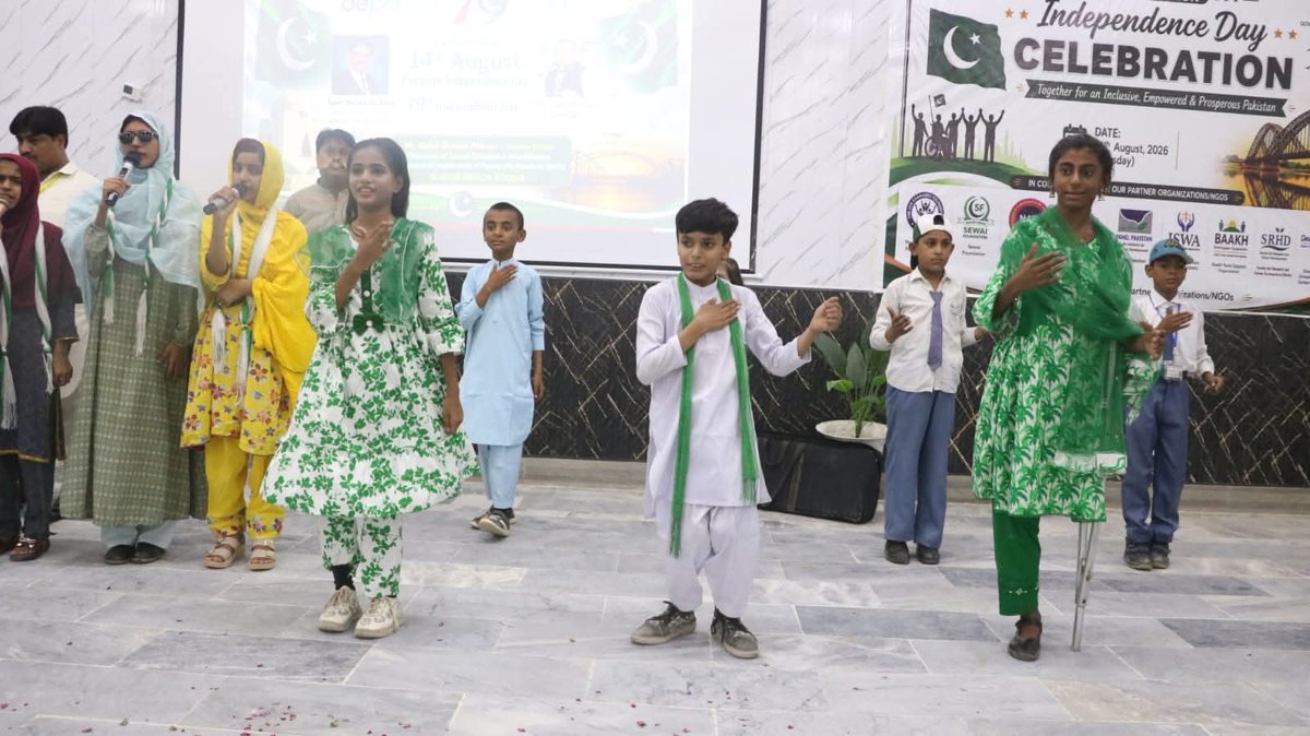 NARIPakistan's tweet photo. *Independence Day Celebration* organized by Department Of Empowerment Of Person With Disabilities DEPD Sukkur Region & Partners Organizations"Together for an Inclusive, Empowered & Prosperous Pakistan"
#DEPD #Sukkur #SPDPA #PWDs #Inclusive #Empowered #Sindh #ProsperousPakistan🇵🇰 https://t.co/WvhY0dJARl