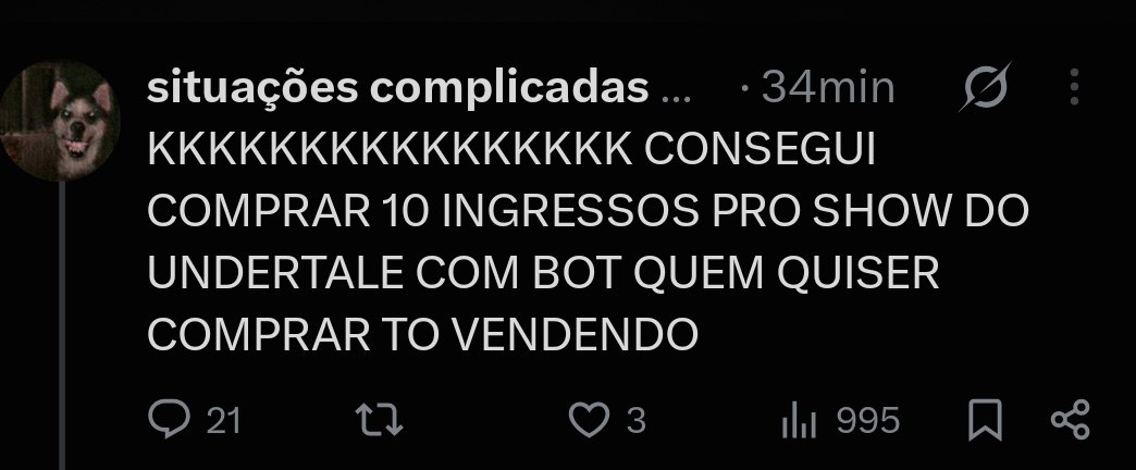 gaxypatt's tweet photo. @Akivalentinn manda a print pro perfil da orquestra @UndertaleSymph 
Tem que fazer barulho sobre isso, tem que falar que a uhuu! não tem restrição contra bot e compra massiva
Manda nos comentários, manda DM, todo mundo que puder, tem que denunciar cambista https://t.co/JWNXPQNd68