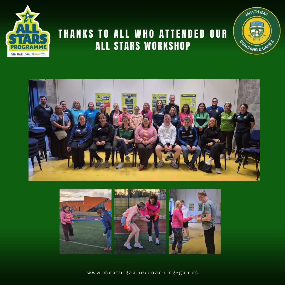 MeathCoaching's tweet photo. Meath Coaching and Games recently hosted a workshop for coaches from All Star clubs around the county. There was great engagement from all in attendance. https://t.co/6mhIAZsj6V