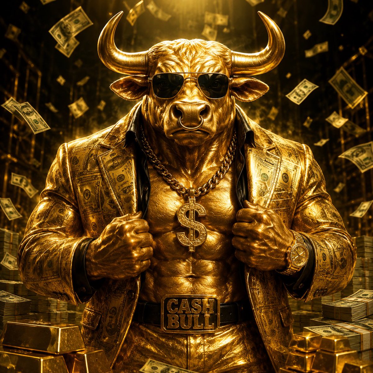 mrmemecoinn's tweet photo. The golden bull is here. 🏆🔥

CASH BULL isn’t here to play around — he’s here to bring the GOLDEN MEME ENERGY to crypto. 💎💰
$goldbull https://t.co/wIJajKFZhx