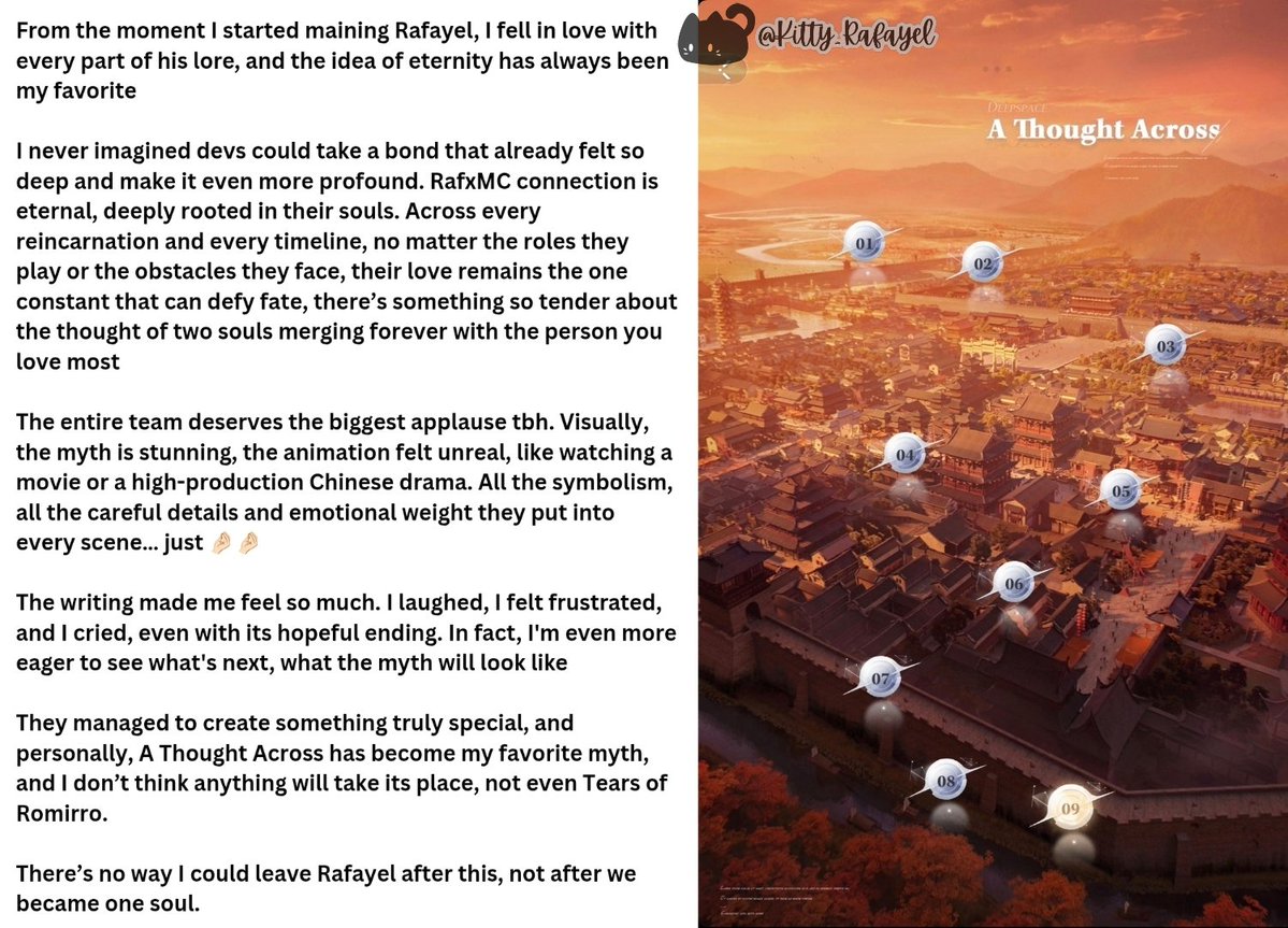 Kitty_Rafayel's tweet photo. If you’re a Rafayel main, this myth is going to hit you hard, it's PEAK

The bond between MC and Rafayel has truly reached eternity

So if you're able, let me tell you...

IT. IS. A. MUST. HAVE.

“We are one soul” 🤍

#TheWarGodAwakens #WarGodRafayel #RafayelVermilionMartialGod https://t.co/cgnIUQ3sOv