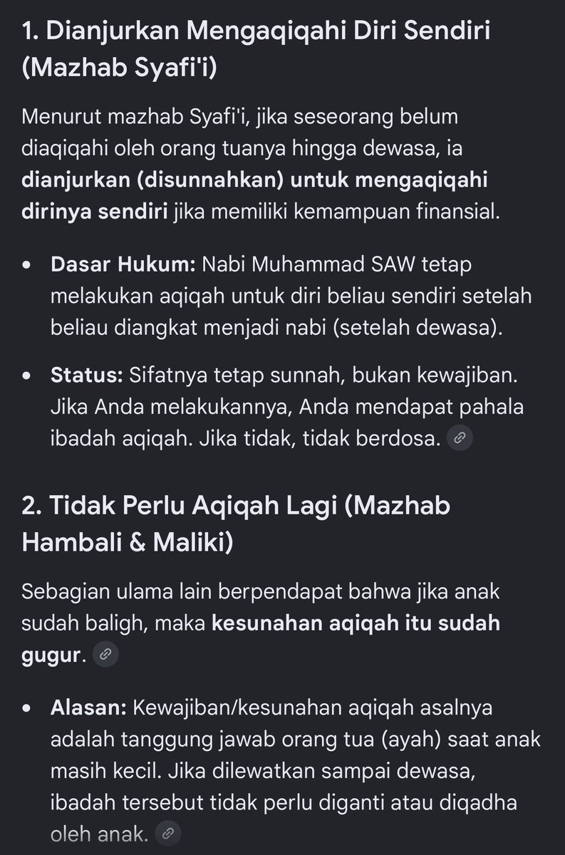 FianHyde's tweet photo. @anggarasamvdr ada 2 sih

Dianjurkan Mengaqiqahi Diri Sendiri (Mazhab Syafi'i)

Tidak Perlu Aqiqah Lagi (Mazhab Hambali &amp; Maliki)

tinggal mau ikut/biasa ikut mazhab yg mana :) https://t.co/uzDgJpriVb