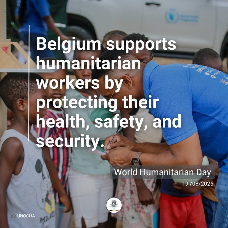 BelgiumUN's tweet photo. On #WorldHumanitarianDay, 🇧🇪 honours the humanitarian workers who deliver life-saving assistance in the world's toughest contexts.

Aid workers must never be targets. Respect for international humanitarian law, humanitarian access and accountability are essential.
#ActForHumanity https://t.co/9WglHSCuaK