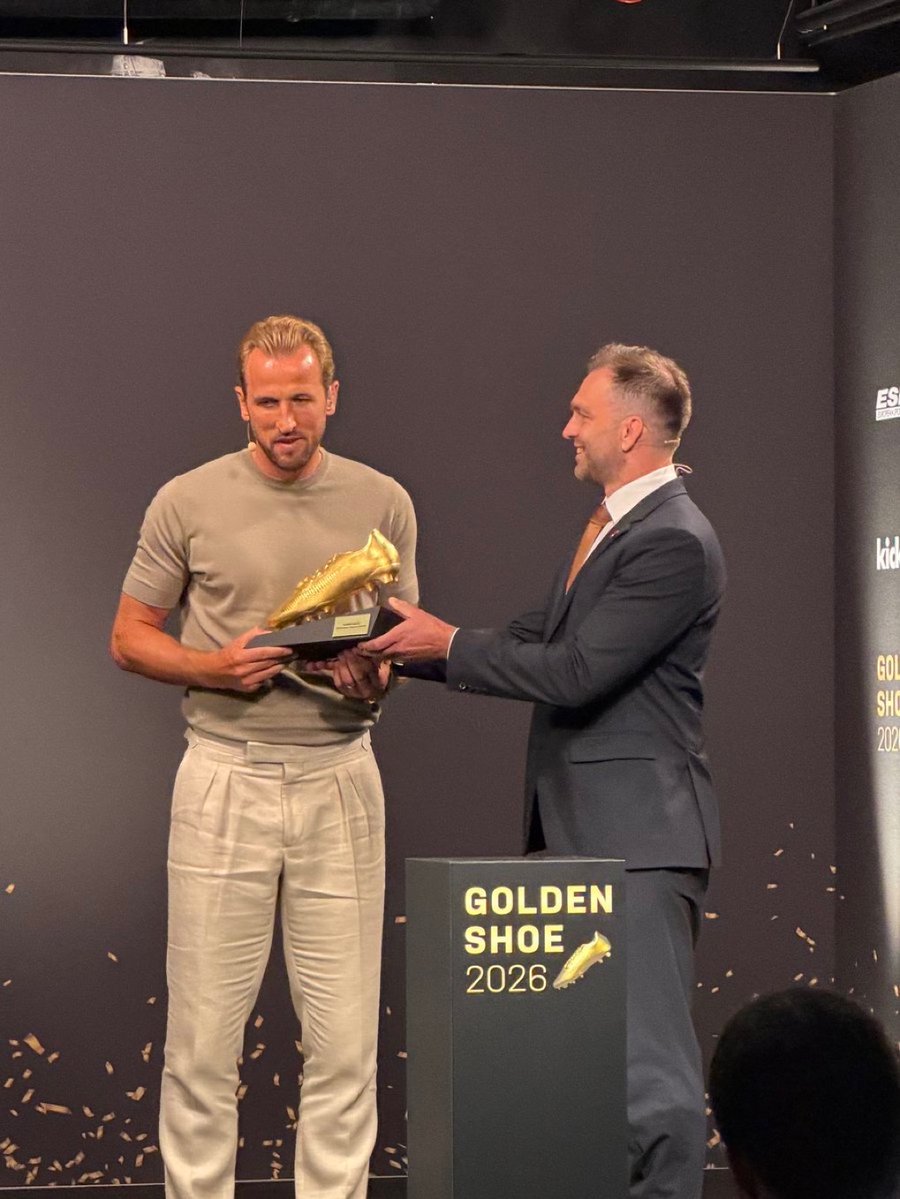 KalshiSports's tweet photo. 🚨| OFFICIAL: Harry Kane wins the European Golden Shoe for the 2025/26 season. https://t.co/30JveRwV2x