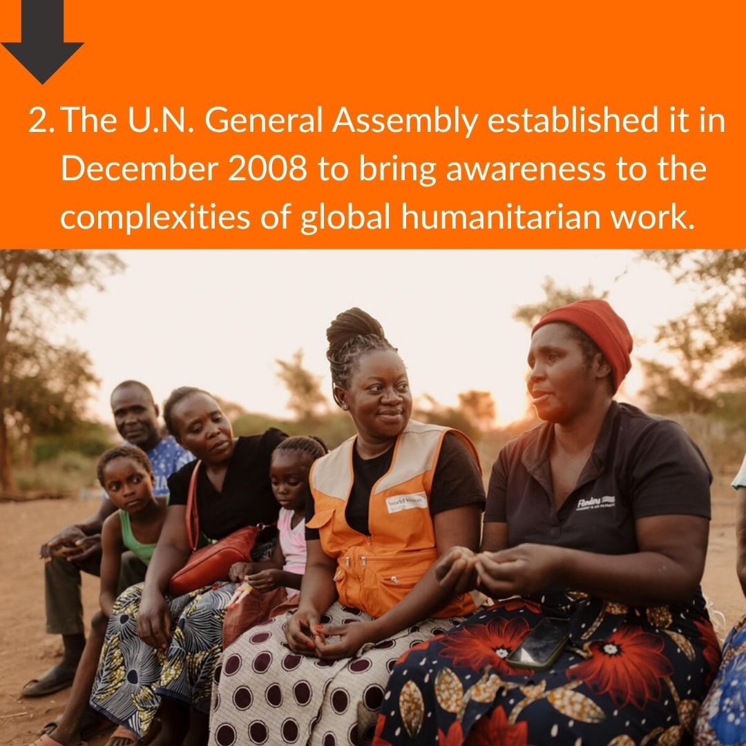 WorldVisionUSA's tweet photo. Today is #WorldHumanitarianDay—a day to honor the people who show up when the world is at its hardest.🧡

Because behind every response are people who choose to show up. Today, we celebrate them! https://t.co/5yuJkjjnCq https://t.co/ysPtvdz6O2